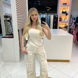 Top Alcance Jeans Bege