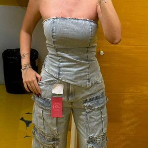 Top Alcance Jeans Claro