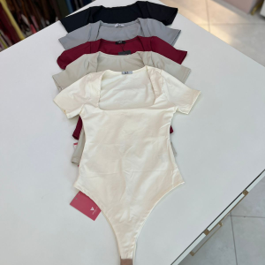 Body Poliamida Manguinha Decote Quadrado